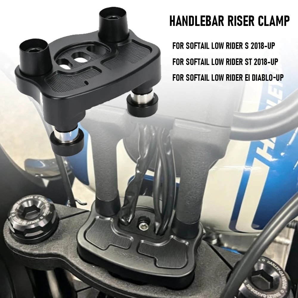 For Harley Softail Low Rider El Diablo S / ST 2018-UP Motorcycle Accessories 40mm Handlebar Riser Pull Back Plate