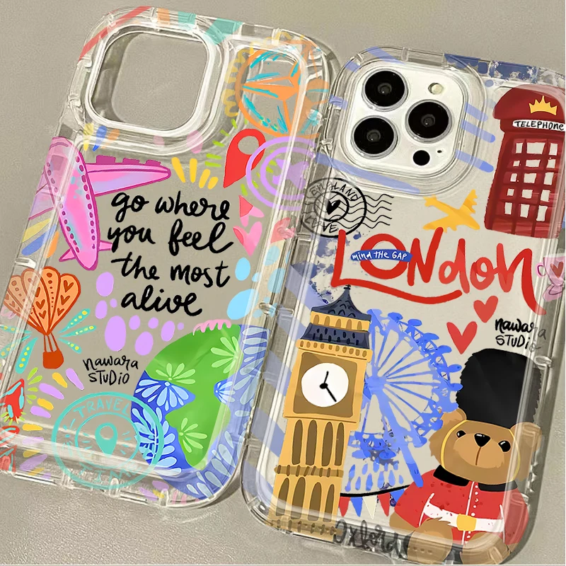 Graffiti Architecture Series Phone Case for Samsung Galaxy A56 A36 A26 A55 A35 A05S A15 A54 A34 A24 A14 A05 A04 A13 4G 5G Cover