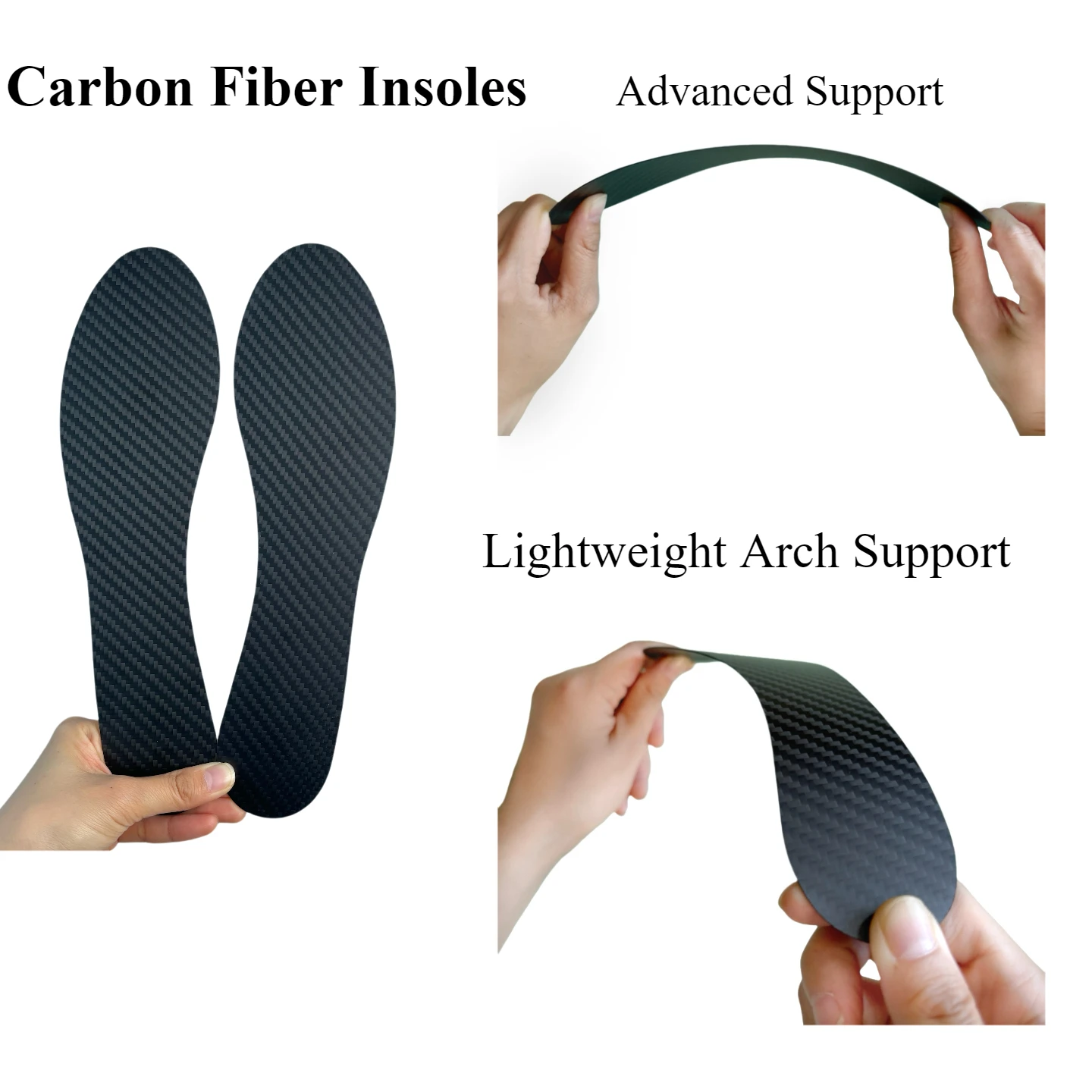 Carbon Fiber Insole Running Walking Shoes-pads Sports Use Shoes Pads Lightweight Breathable Unisex Shoe Inserts Sneakers Insole