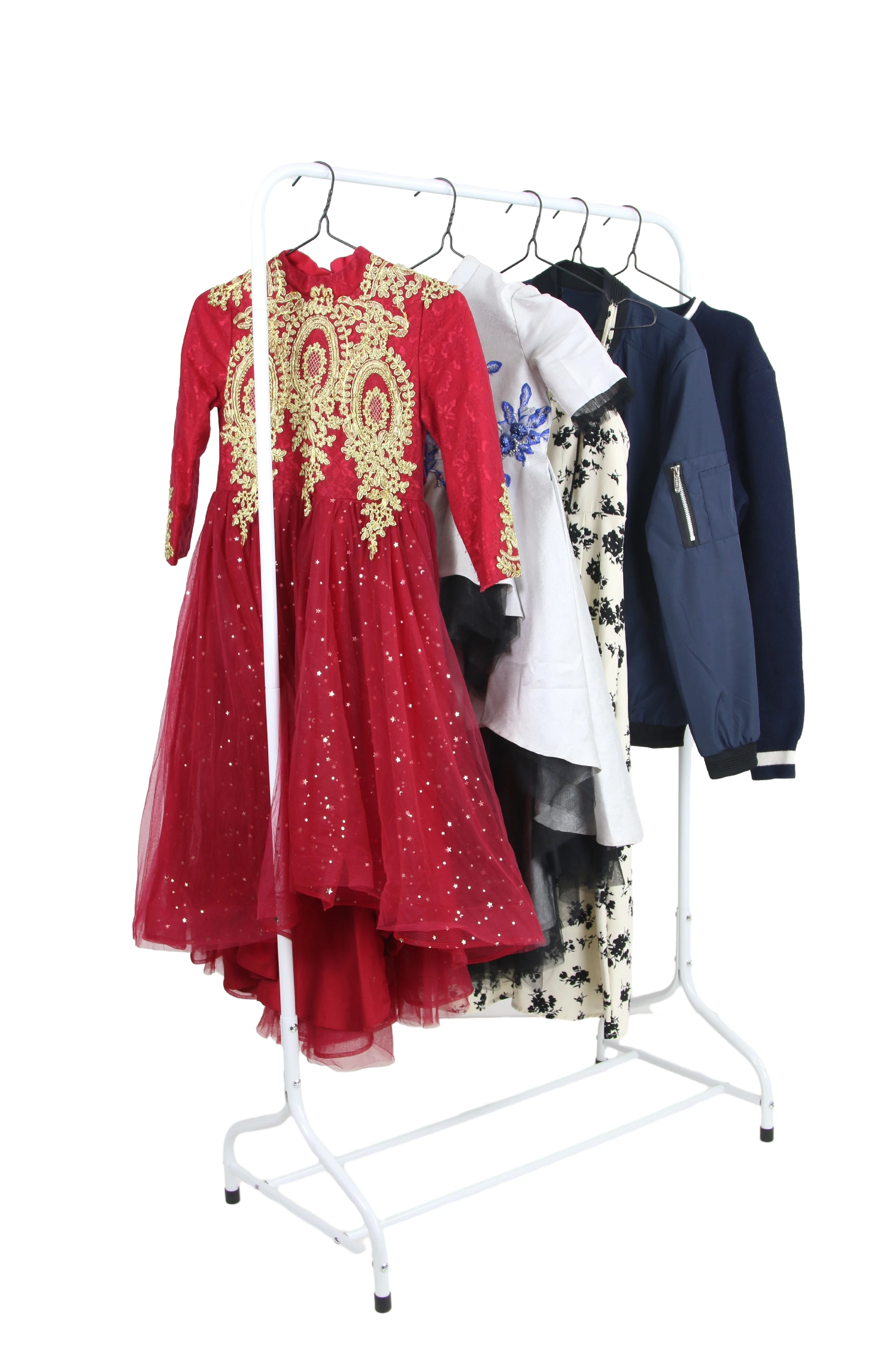 Removable bedroom hanger with wheels Floor  Multifunctional triangular Wardrobe hanger