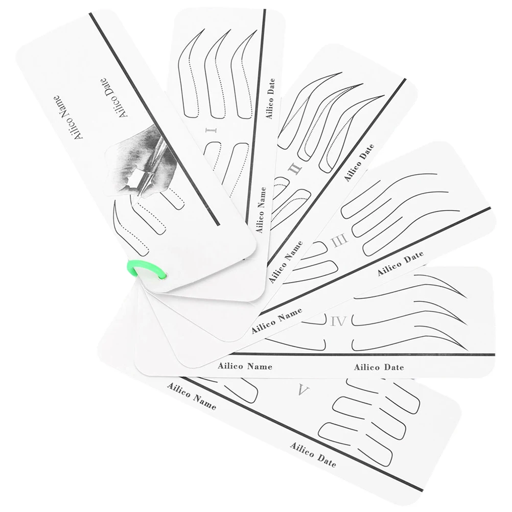 

1Set Eyebrow Stencils Clear Drawing Lines Practice Symmetrical Shape Paper Templates Shaper Positioning Tool Makeup