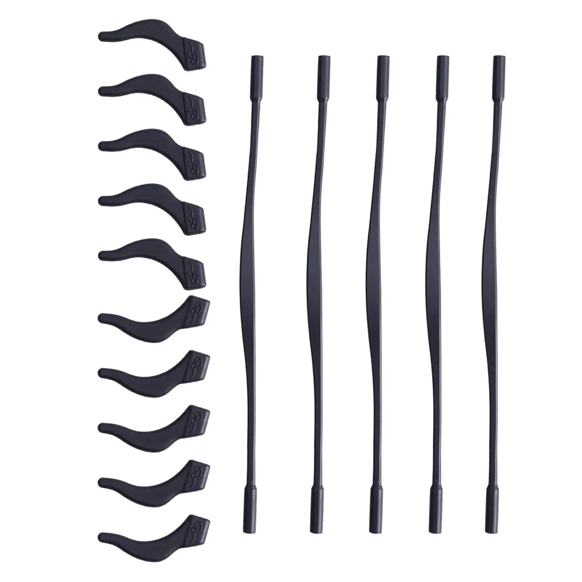 

5 комплектов противоскользящих силиконовых ремешков для очков, держатели для детских очков, легкие эластичные фиксаторы для прогулок, езды на велосипеде, пеших походов и активного отдыха на природе