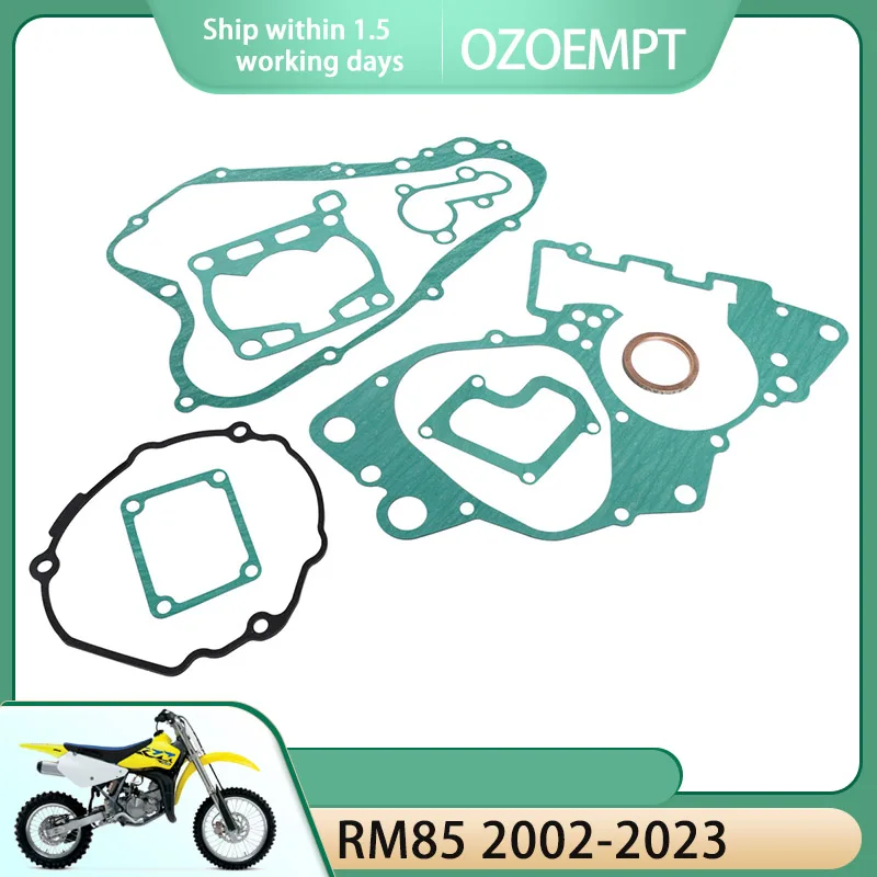 OZOEMPT Engine Cylinder Crankcase Repair Gasket Apply to RM85 2002-2023