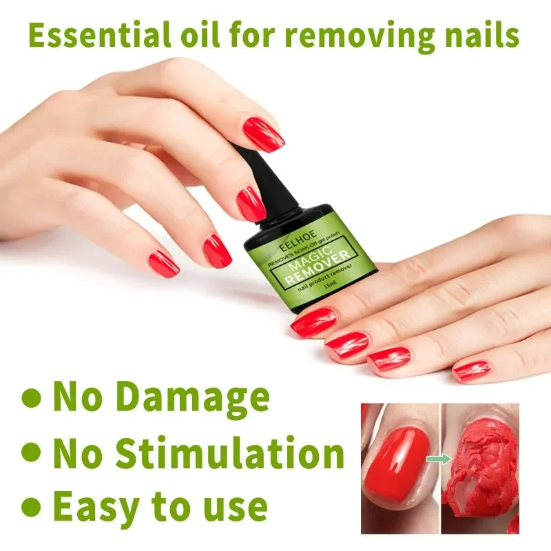 3-5 Mins Fast Remover Magic Remover Gel Nail Polish 15ml Soak Off UV LED Burst Removal Cleaner Nail Art Tools Manicure Cleaner