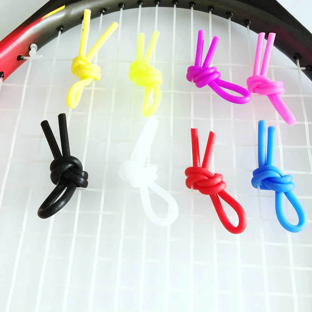 20 قطعة مُخفف التنس سيليكون طويل امتصاص الاهتزاز مضرب تخفيض الصدمات تقليل إجهاد الكوع تحسين اللعب