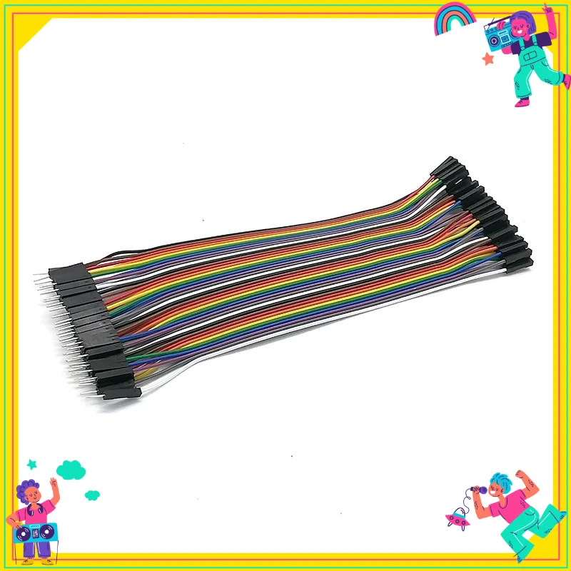 40PCS DuPont Line Connector Set 10CM/20CM/30CM Cable Female-to-Female Male-to-Male DIY Pin Wire Connectors for Electronics