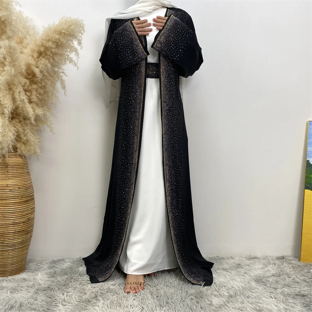 

Luxury Dubai Arab Islam Abaya Women Muslim Long Dress Sequin Beading Kaftan Robes Elegant Splice Maxi Islamic Clothing Caftan