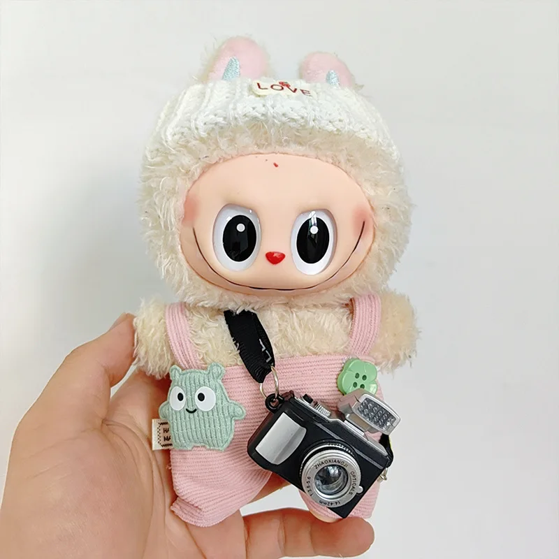For Labubu Accessories For Crybaby Accessories Cartoon style camera phone Bag Plush Doll Accessories Pendant Fan Birthday Gift