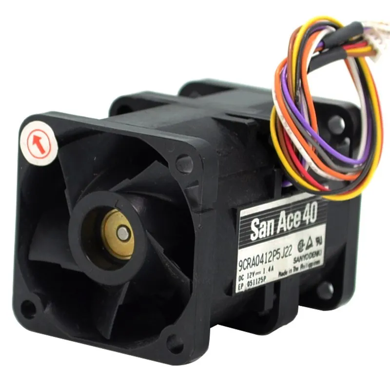 

For SANYO 9CRA0412P5J22 DC 12V 1.4A 4056 4CM 40mm 1U case server inverter axial cooling fan cooler