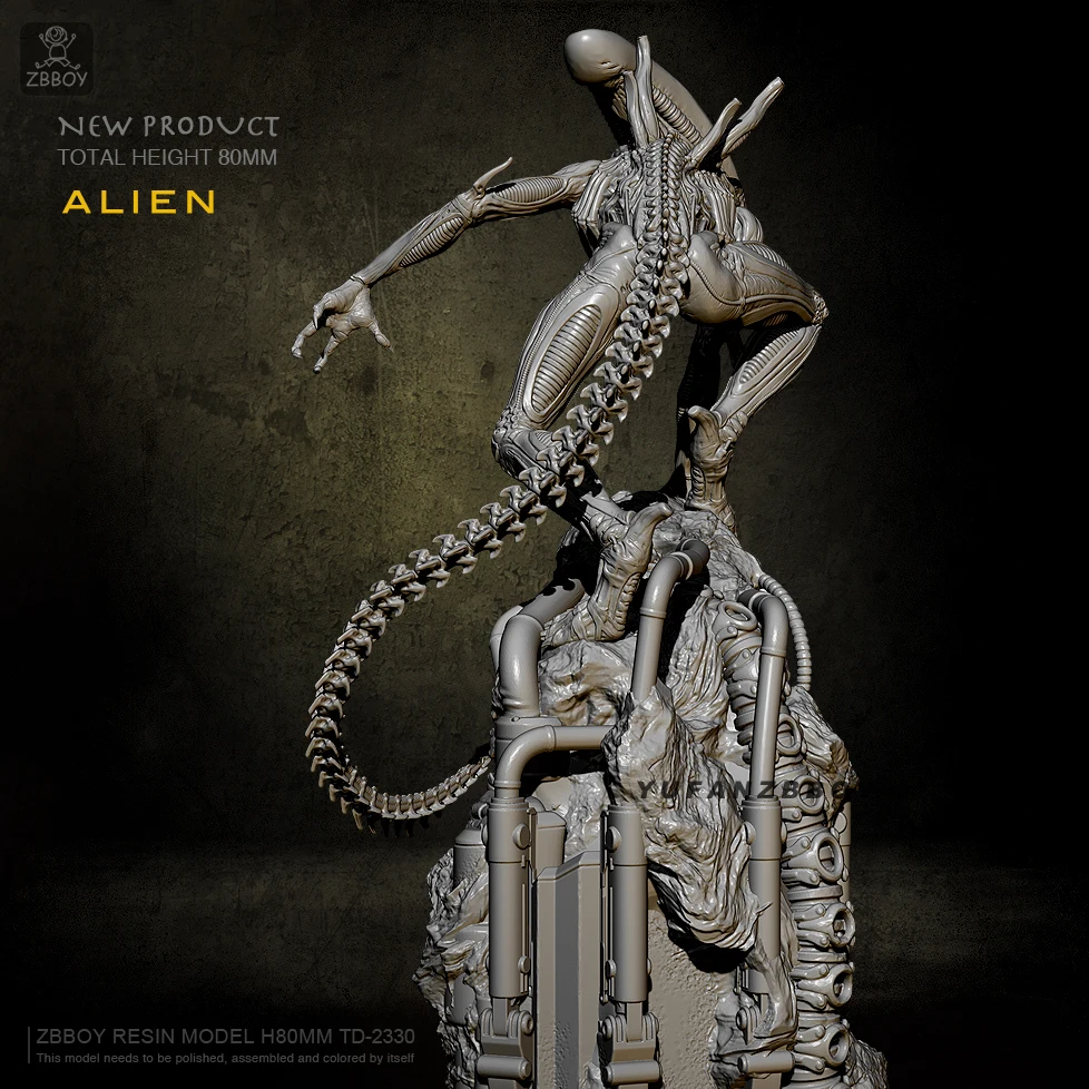 80MM Resin model kits Alien self-assembled TD-2330