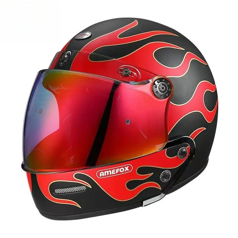 

KEAZ New Style Open Face Motorcycle Helmet 3/4 Dual Visor Moto Helmet Adult Men Women Dot Approved Combination Helmet