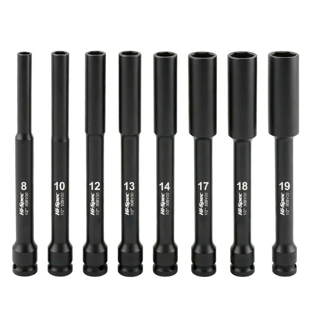 1/2 Inch Drive Extra Long Impact Socket 200mm CR-V Deep Pneumatic Electric Wrench Sleeve for Auto Repair Hand Tool Metric - view 6