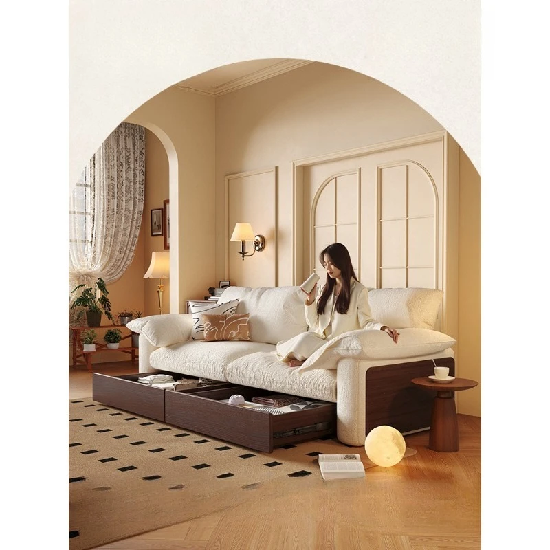 

Medieval ash wood walnut folding dual-purpose sofa bed