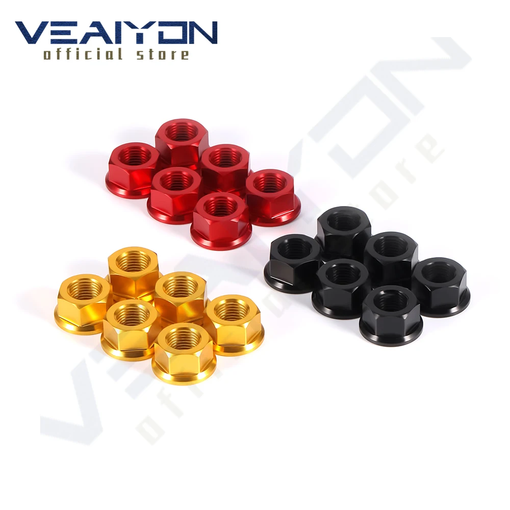 

6PCS Motorcycle Rear Wheel Sprocket Nuts For Ducati 1100 Streetfighter Panigale V2 V4 1198 R/S/SP 1199 1299 Panigale R/S V2