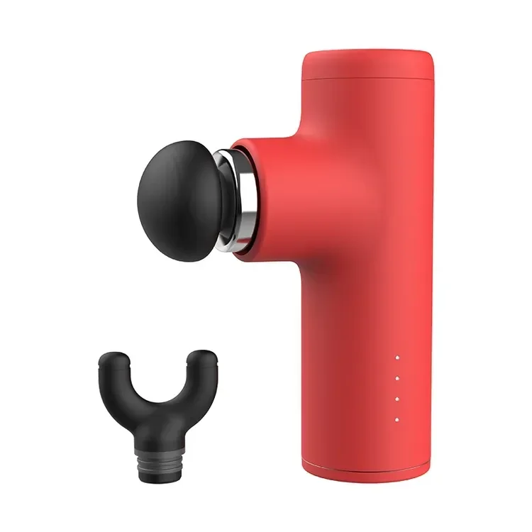 

Портативный мини-карманный беспроводной массажный пистолет с 4 массажными головками для вибрации глубоких тканей тела, перезаряжаемый в дороге, релаксация