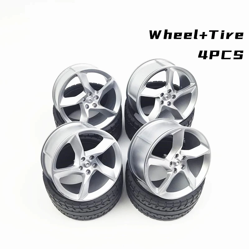 4Pcs/lot Compatible 42143 High-Tech Ferraried SP3 Tire Wheel Hub Supercar 80279 80280 Building Blocks DIY Bricks Parts Kid Toys