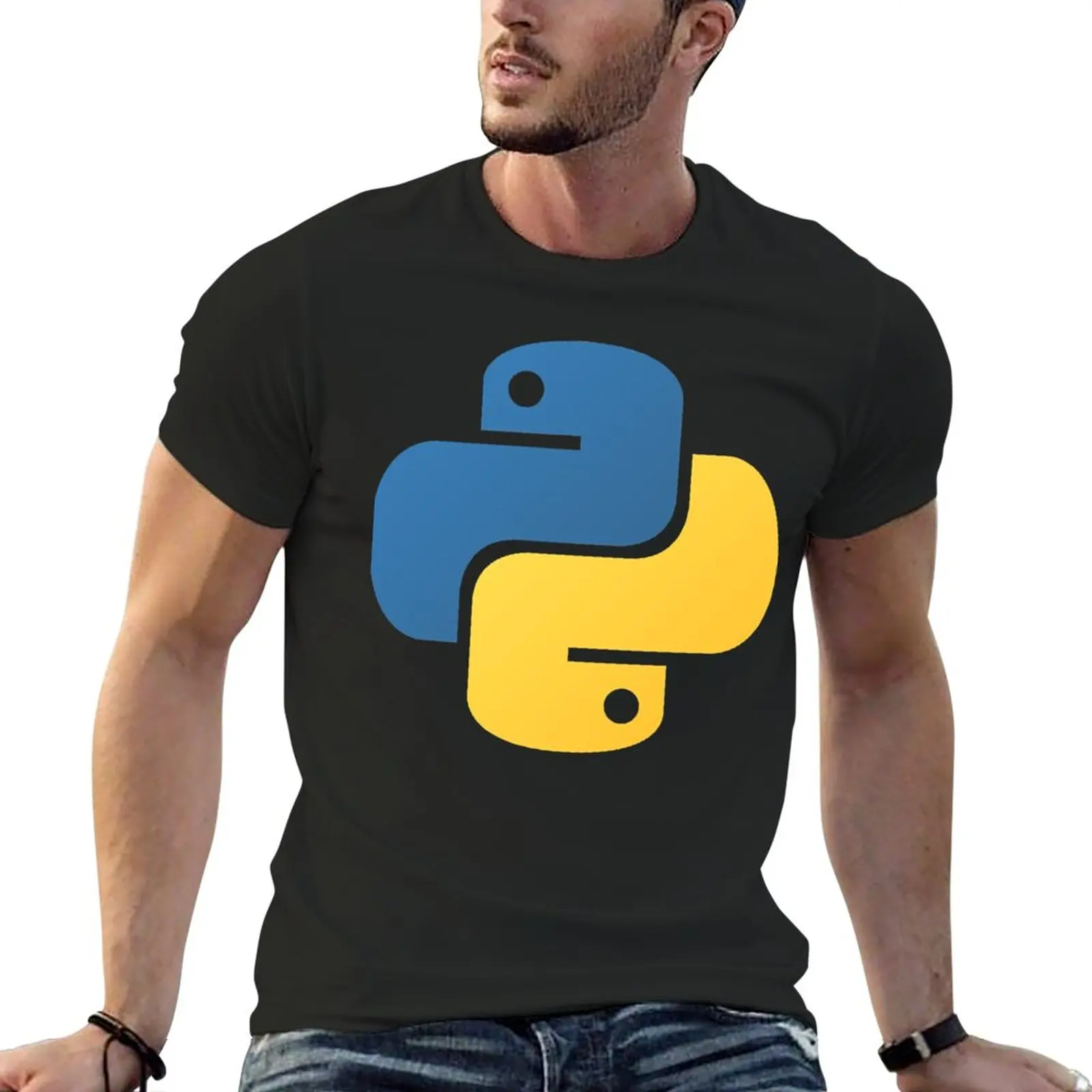 New Python Logo Merchandise Essential T-Shirt oversized t shirt man clothes fruit of the loom mens t shirts