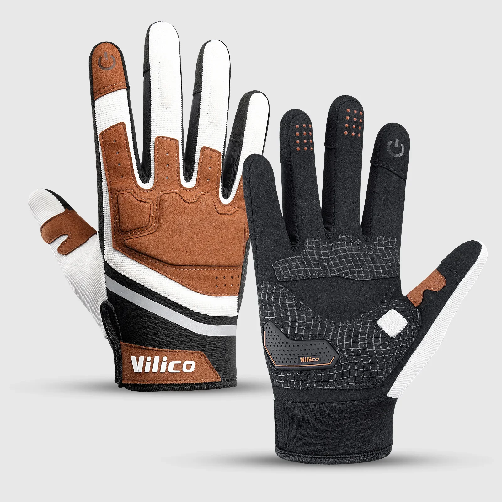 Vilico Autumn Winter Outdoor Sports Climbing Anti-Slip Wear-Resistant Shockproof Non-Collision Touchscreen Bicycle Riding Gloves