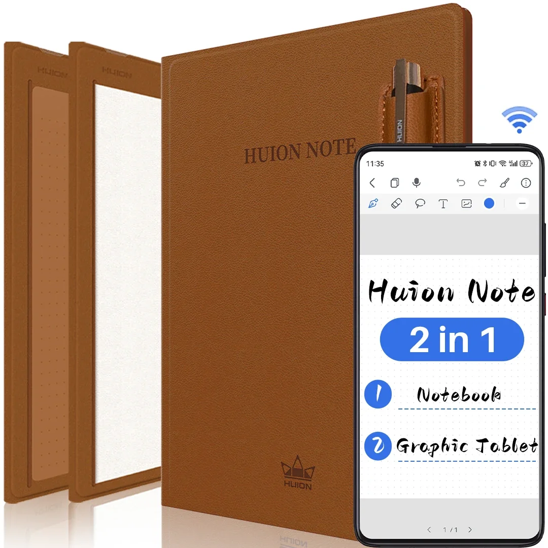 

note 2 in 1 digital smart notebook drawing portable electronic wireless a5 size e-writing handwriting notebook X10