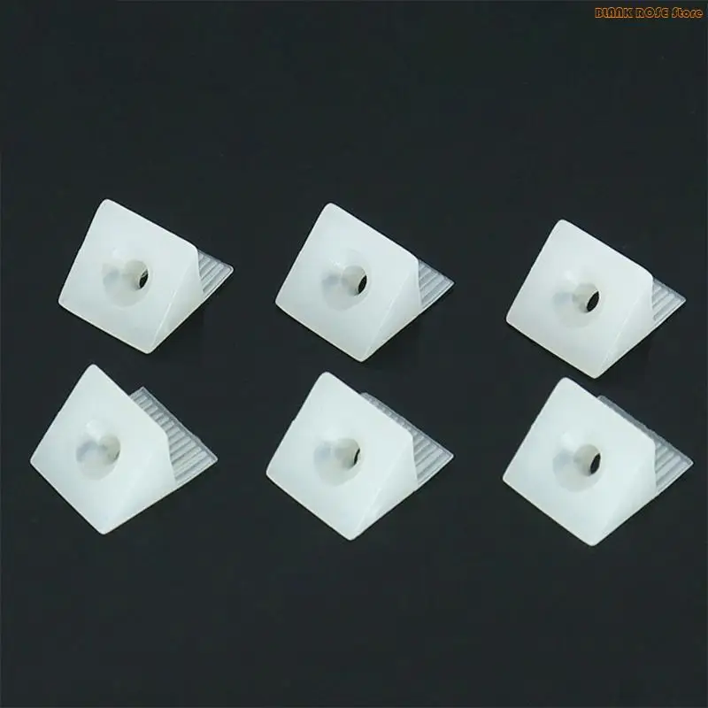 K1AE 50x Plastic Corner Bracket Furniture Mending Wedges for w/Screws for Sagging Dra