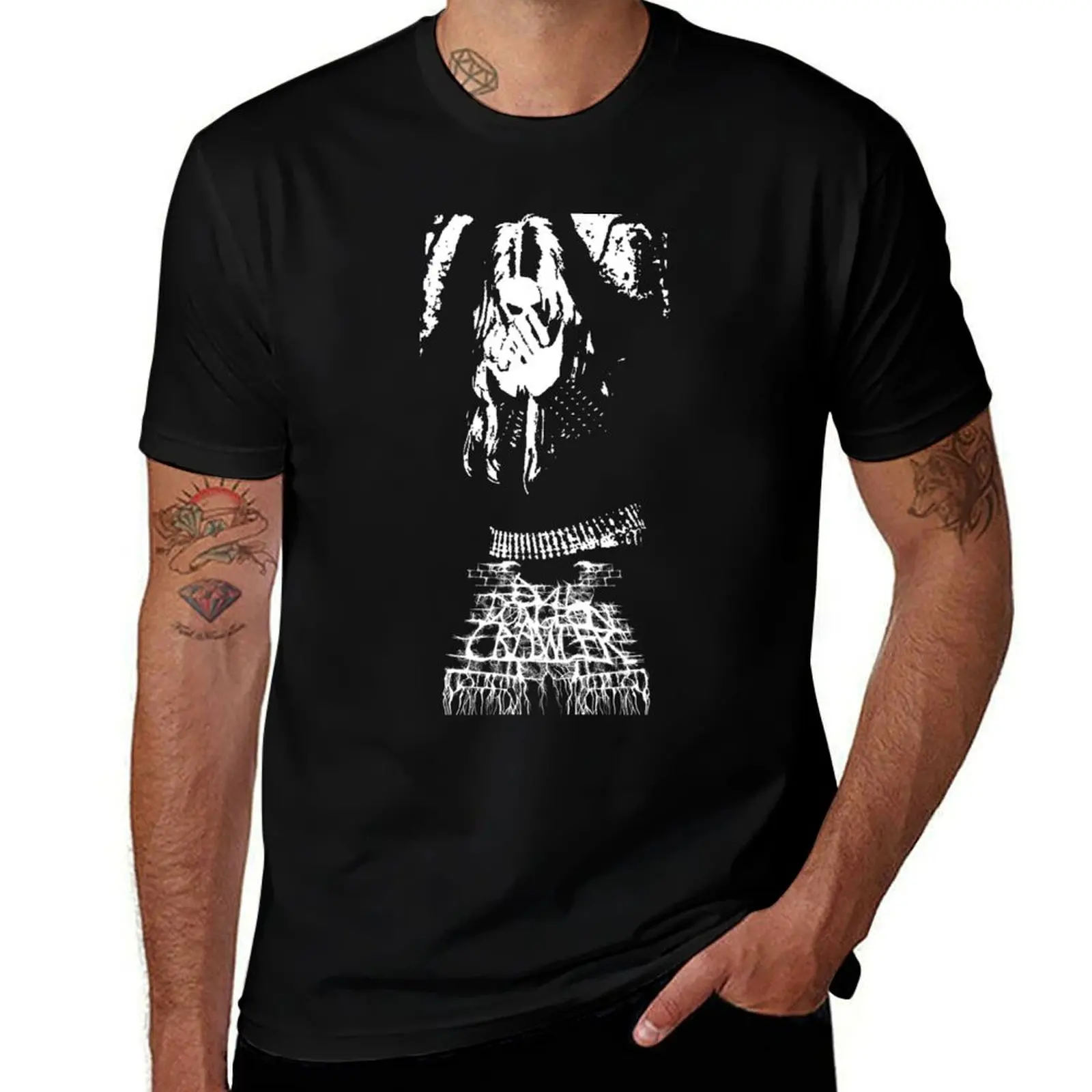 Angel of Despair [Logo] T-Shirt Simple Line Art Print Tee