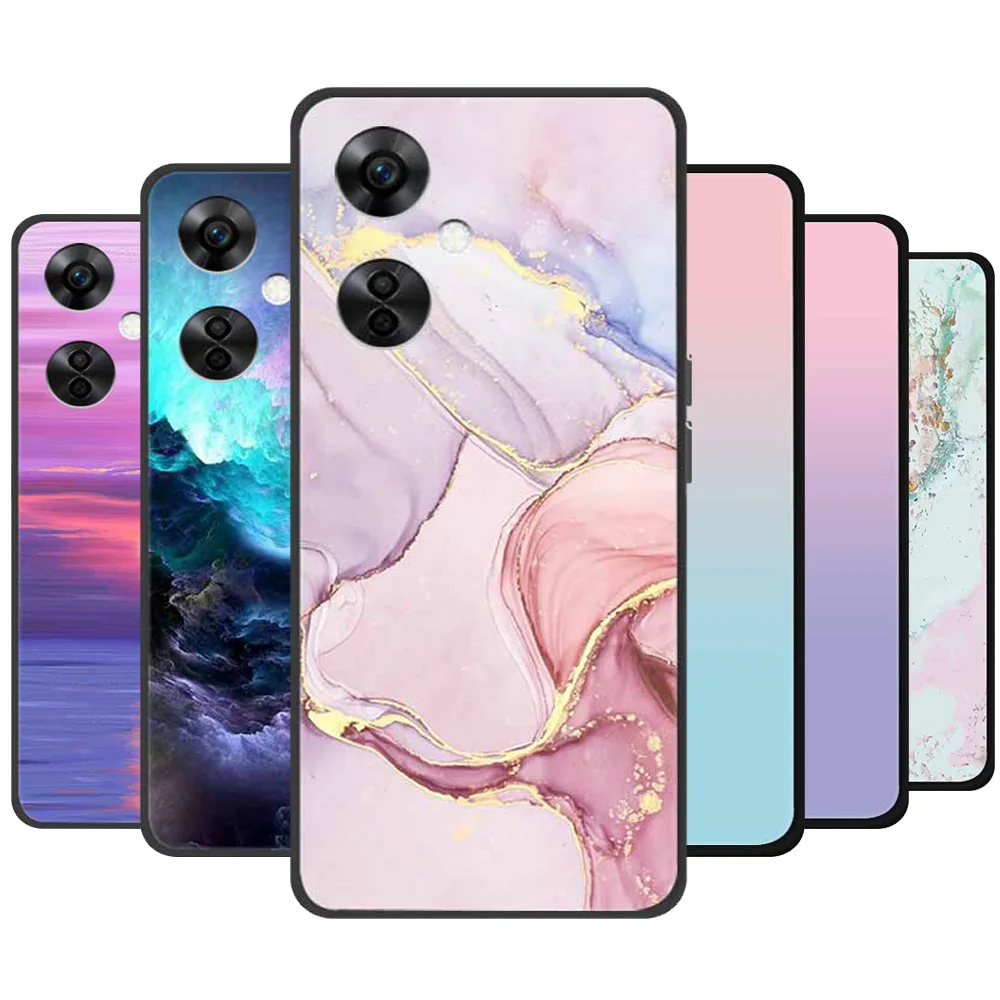 Чехлы для телефонов OnePlus Nord CE 3 Lite 5G с мраморным узором, силиконовый чехол для Oneplus Nord CE3 Lite, защитный чехол, черный бампер
