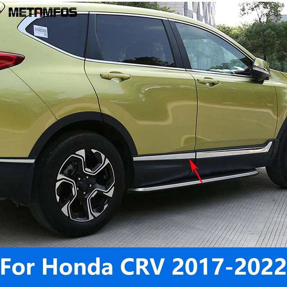 

Для Honda CR-V CRV 2017-2021 2022, хромированная полоса для боковой линии двери, юбка для кузова, молдинг, наклейка, внешние аксессуары, Стайлинг автомобиля