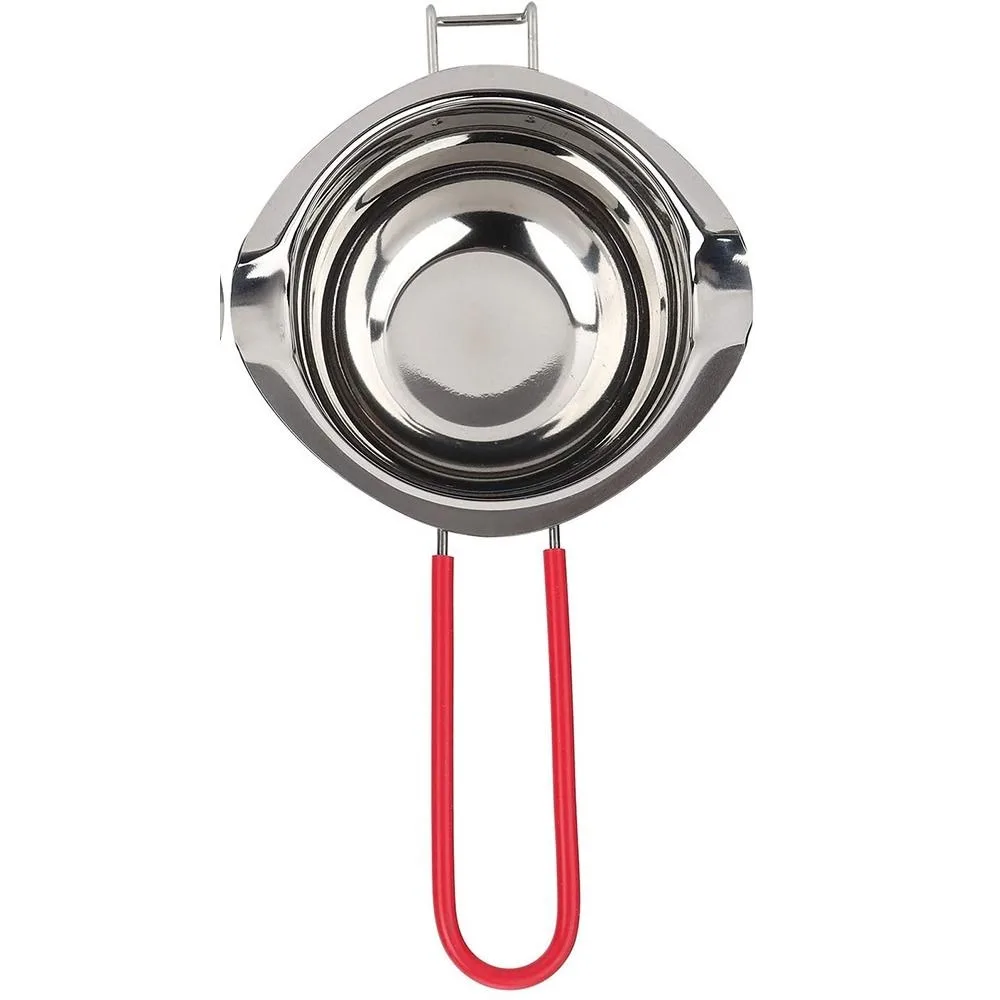 

Универсальный плавильный котел из нержавеющей стали, 400 мл, термостойкая ручка, водонепроницаемая плавильная чаша, большая емкость, двойные носики