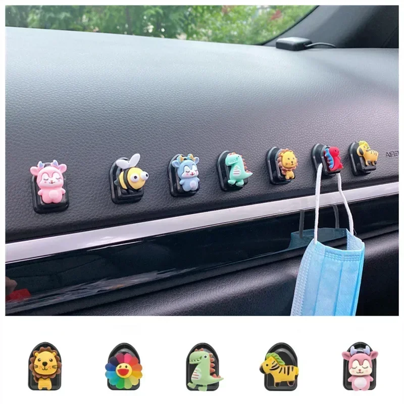 Gancho de carro diy pasta fofa multifuncional mini gancho pequeno assento de carro gancho traseiro atacado acessórios criativos decorativos interior