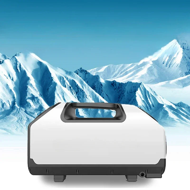 There are cold and warm mobile outdoor portable air conditioning, camping tent, parking RV, truck, outdoor air conditioning