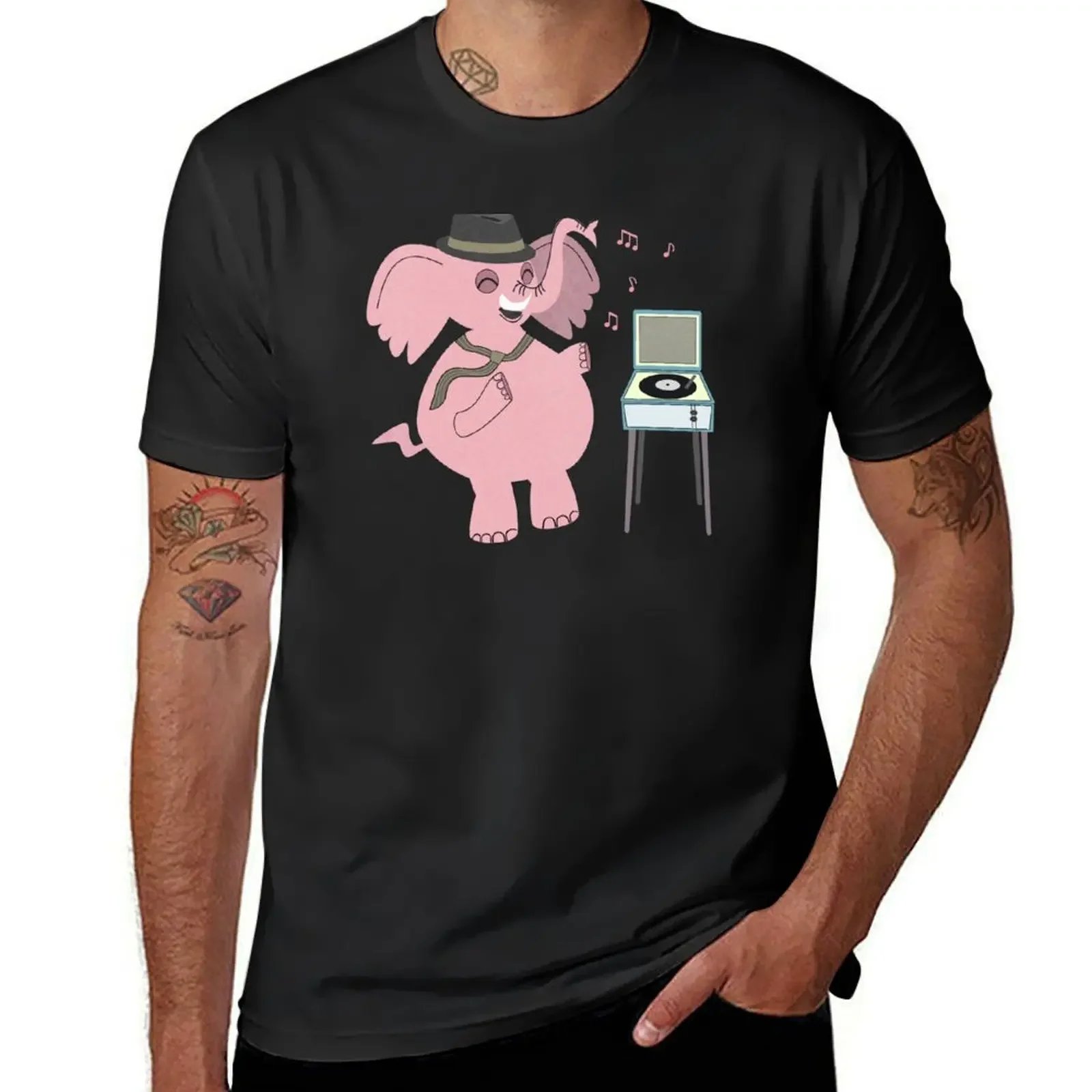 Retro Pink Elephant T-Shirt graphic t shirt vintage customs man t shirt hippie clothes luxury clothes men