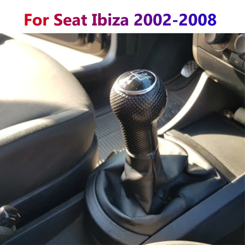 

Ручка переключения передач 5/6 скоростей для Seat Ibiza 2002-2008, кожаный чехол-накладка на рычаг КПП, аксессуары для стайлинга автомобиля