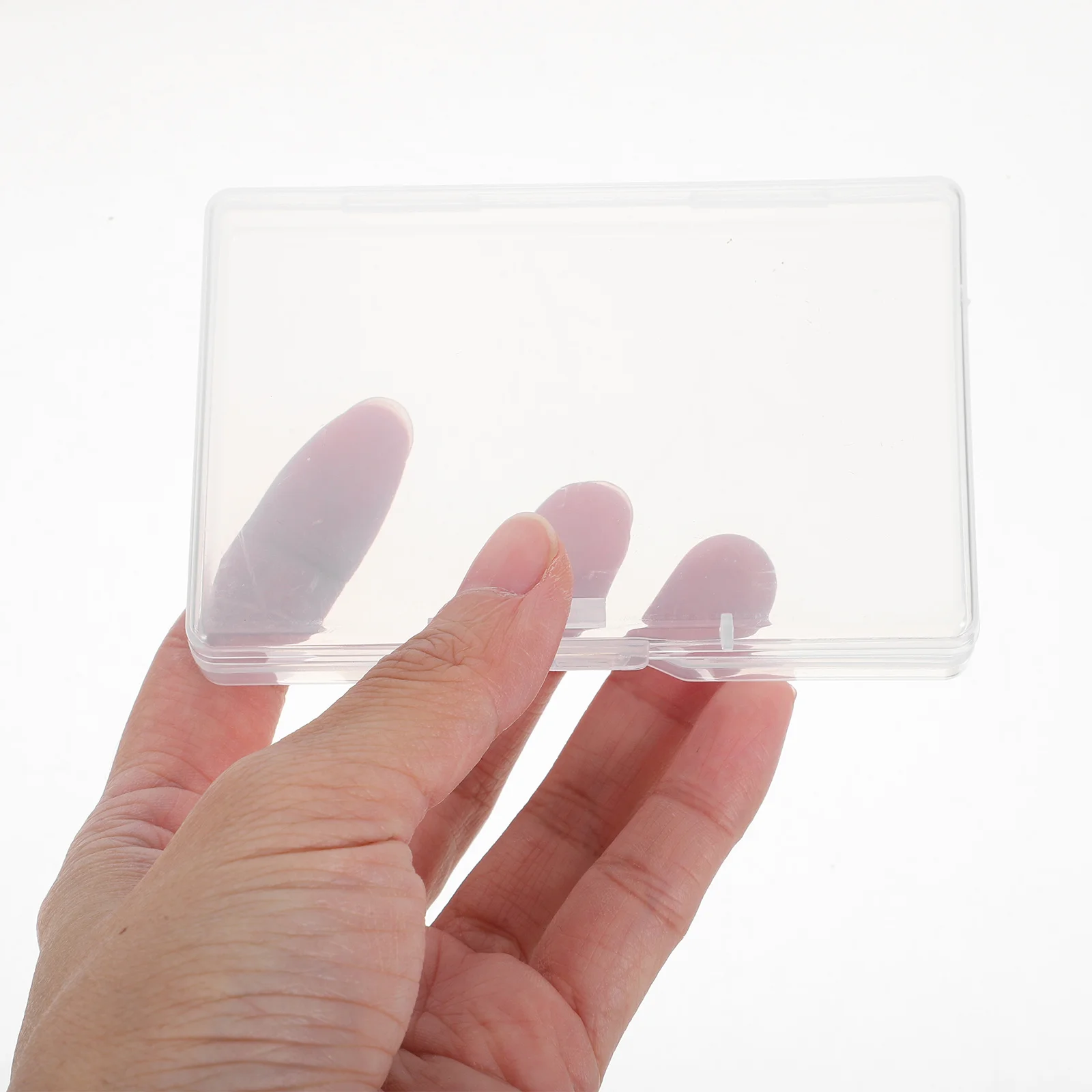 Portatarjetas transparente de 8 Uds., caja de almacenamiento de tarjetas de visita de plástico, organizador portátil para naipes, tarjetas de crédito pequeñas