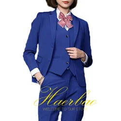 Women's Formal Business Suit, Jacket, Pants, Vest, Blazer, Office Work Clothes, Lady, 3 Piece Set