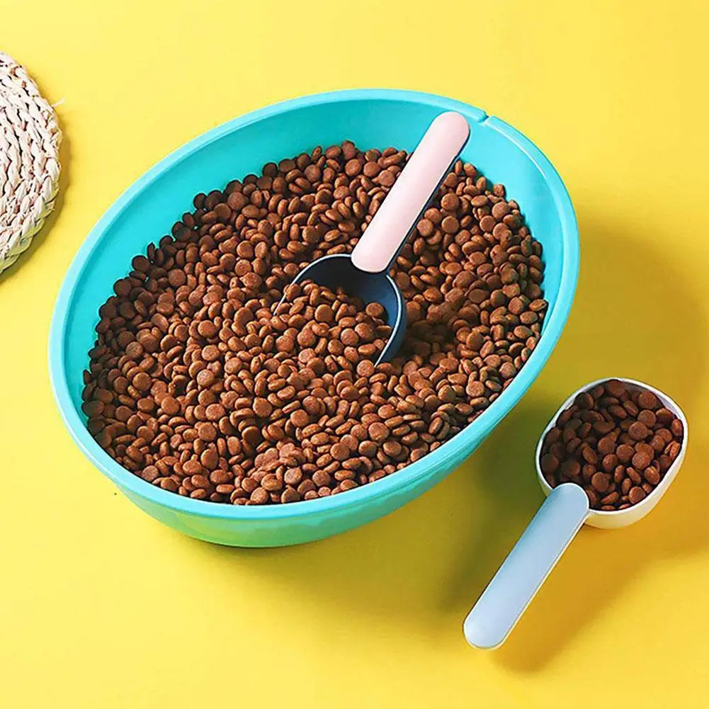 Multifunctional Rice Spoon Home Use Grain Measurement Cup Pet Food Spoon Seal Clamp Kitchen Small Tool Plastic Material