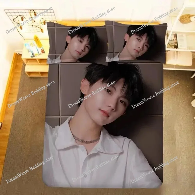 

TNT Ma Jiaqi HD Poster Pillowcase+ Duvet Cover Single Dormitory Student Knit MJQ Lifestyle Photos Double Bedding Set Luxury Gift