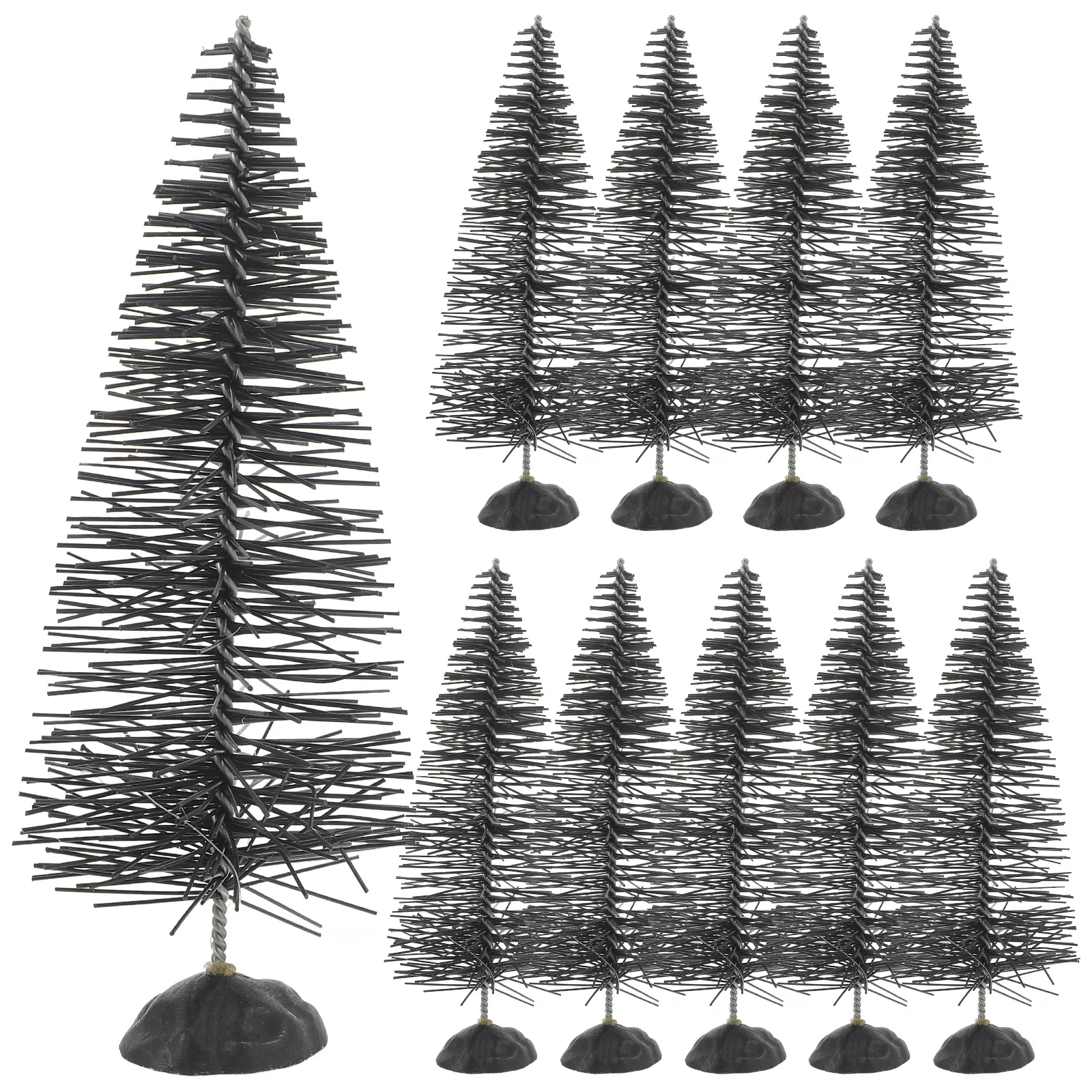 

10Pcs Halloween Small Tree Ornament Black Fake Trees for Tabletop Scene Setup Spooky Decorations Miniature Dried Branches Party