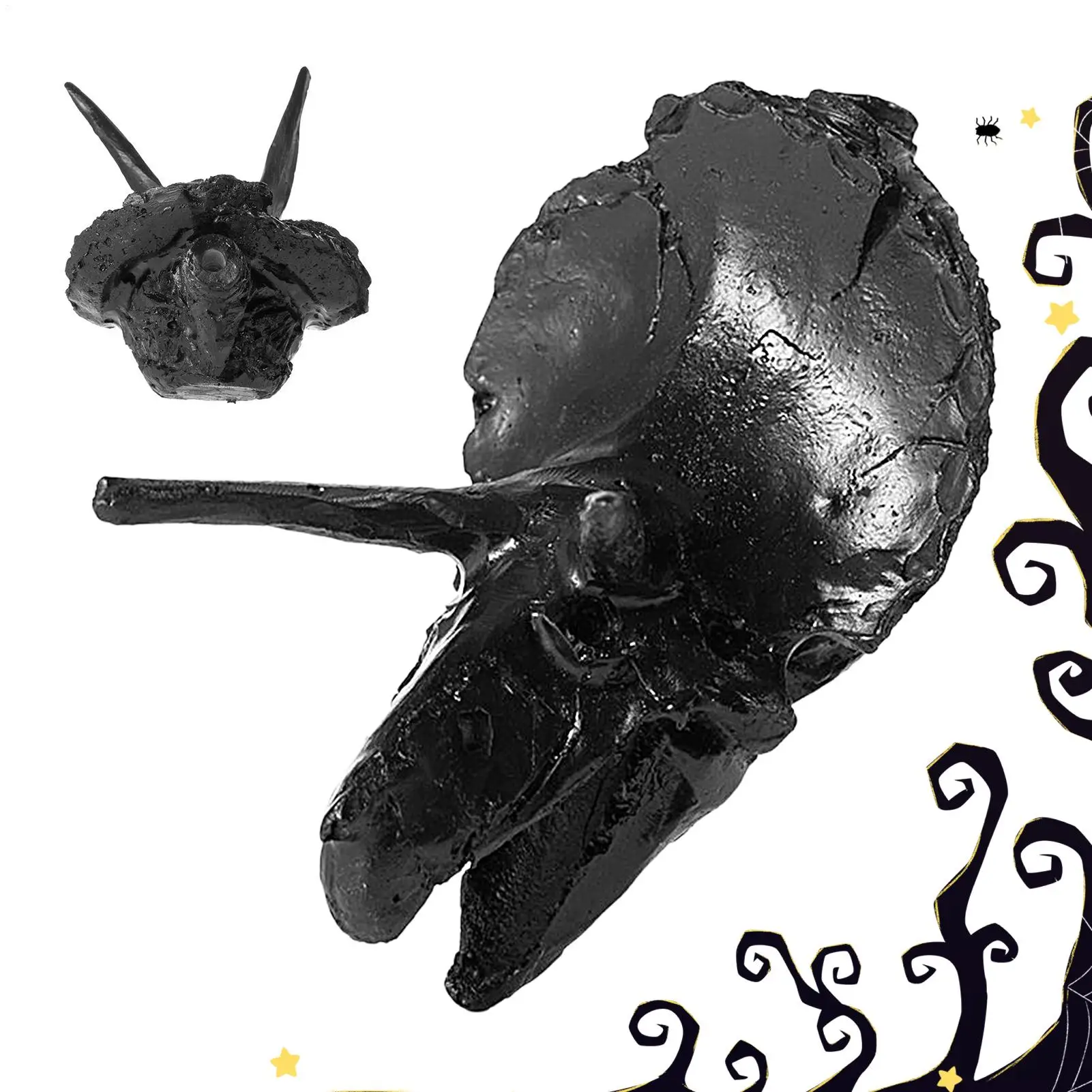 Loud Whistle Triceratops Shape Toy Survival Gear Halloween Horror Screaming Whistle for Adventure Backpacking Wild Field Party