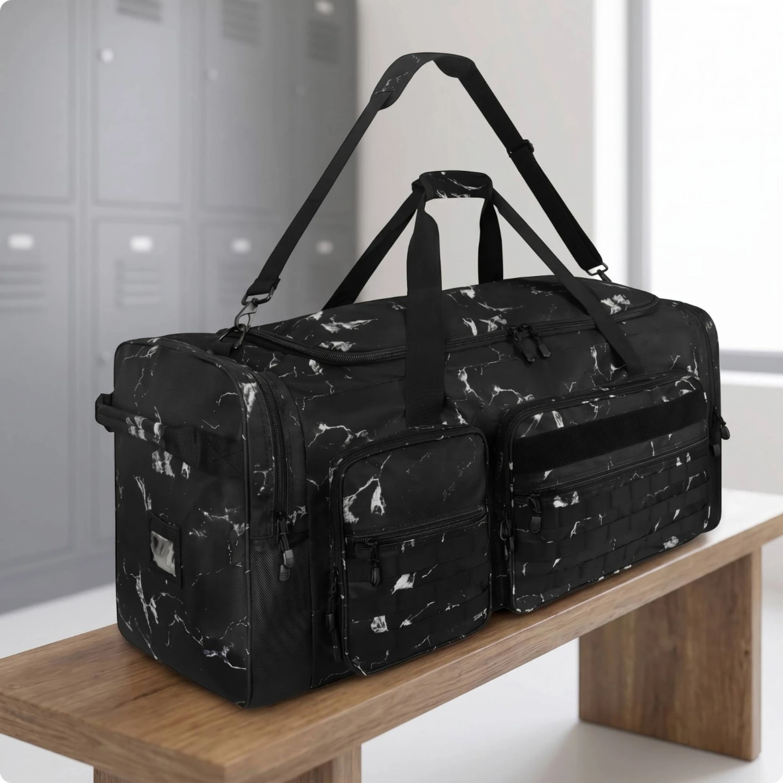 Baseball Travel Bag Soft-Sided Sports Duffel Bag with Shoulder Strap Organized Flexible for Coaches, Tournaments