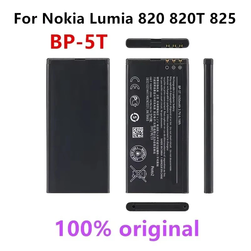 

Original BP-5T 1650mAh Replacement Battery For Nokia Lumia 820 825 Lumia 820T Lumia 820.2 RM-878 BP5T BP 5T Li-Polymer Batteries