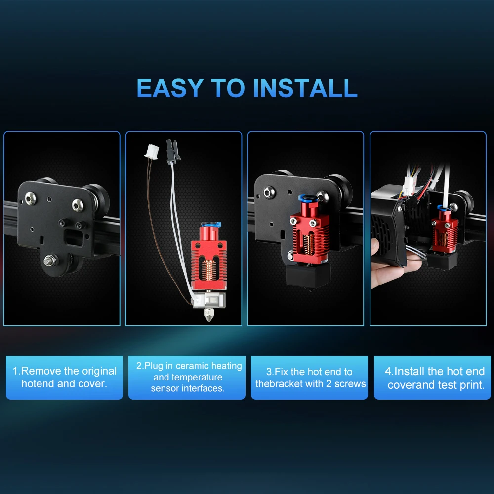 Upgrade All Metal 300℃ 24V Ceramic Heater Red Lizard K1 Pro Hotend CHC High Flow Compatible With Voron V2.4 0.1, V6 Dragon Hotend Prusa i3 MK3 MK3S Titan Extruder 3D Printer Parts Upgrade All Metal 300℃ 24V Ceramic Heater Red Lizard K1 Pro Hotend CHC High Flow Compatible With Voron V2.4 0.1, V6 Dragon Hotend Prusa i3 MK3 MK3S Titan Extruder 3D Printer Parts