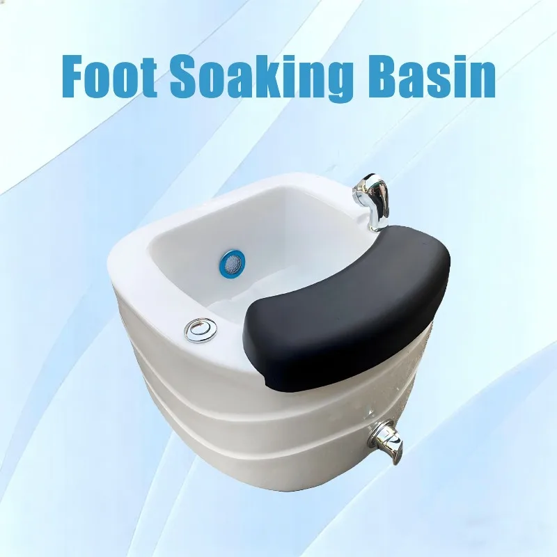 Foot Bath Tub Electric Acrylic Foot Spa Basin With Surf Jet Colorful Light Round Shape Home Foot Care Relax