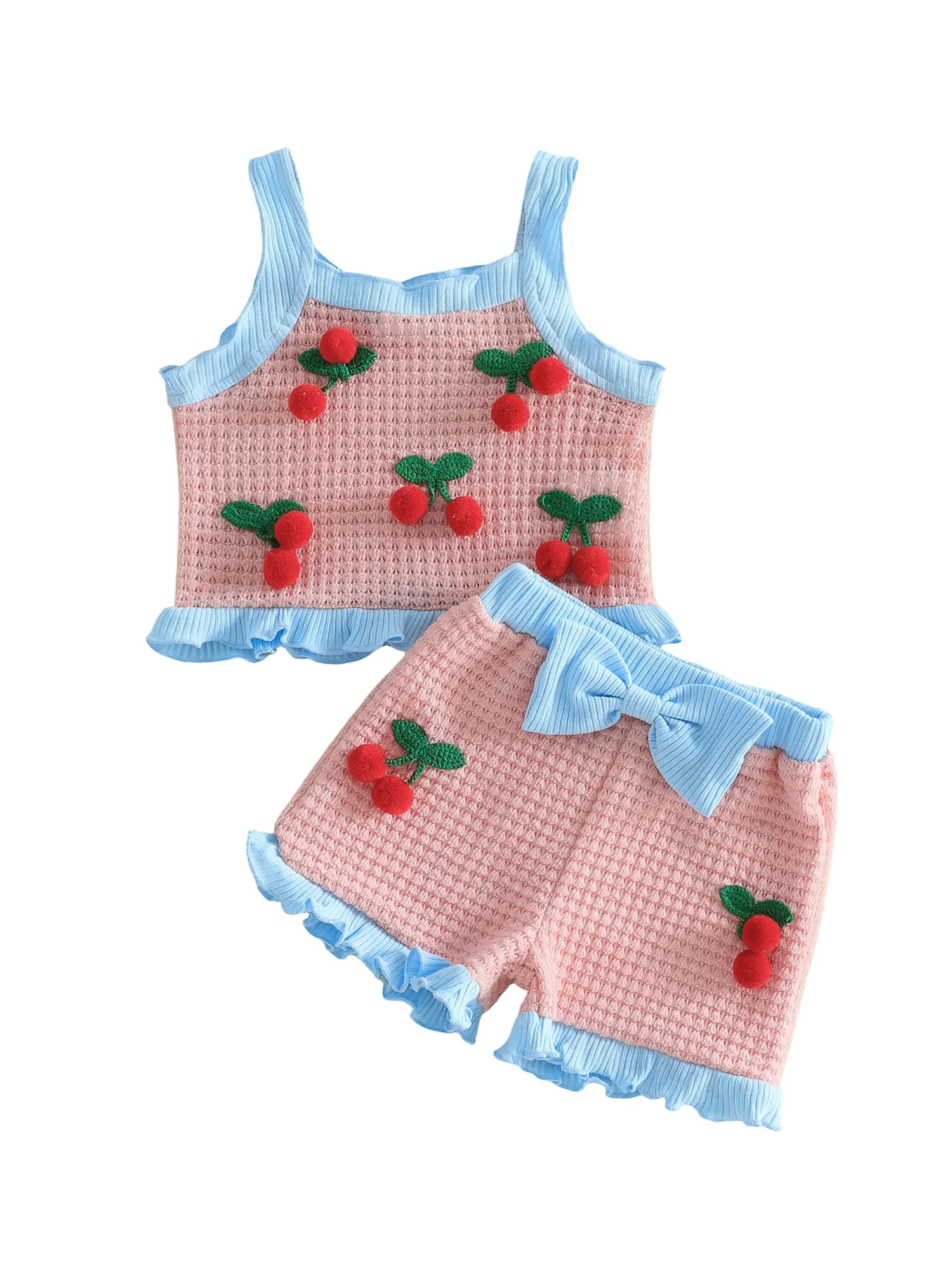 

Adorable Baby Girl Summer Outfits Watermelon Butterfly Print Sleeveless Tank Tops Elastic Waist Shorts 2Pcs Clothes Set for