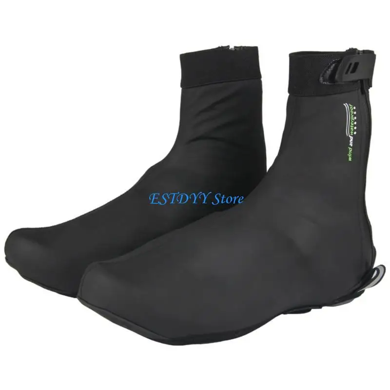 G6DE Warm Cycling Lock Bicycles Protectors Reflective Thermals Elastic Bike Shoe Cover for Enthusiasts and Athletes In Winter