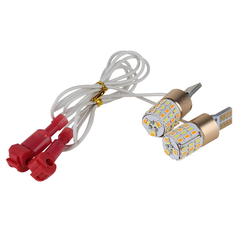 

1Pair T15 W16W LED Bulb Car Reverse Light Bulb Lamp 54SMD Dual Color Super Bright Reverse Back Parking Lamps Auto Signal Lights