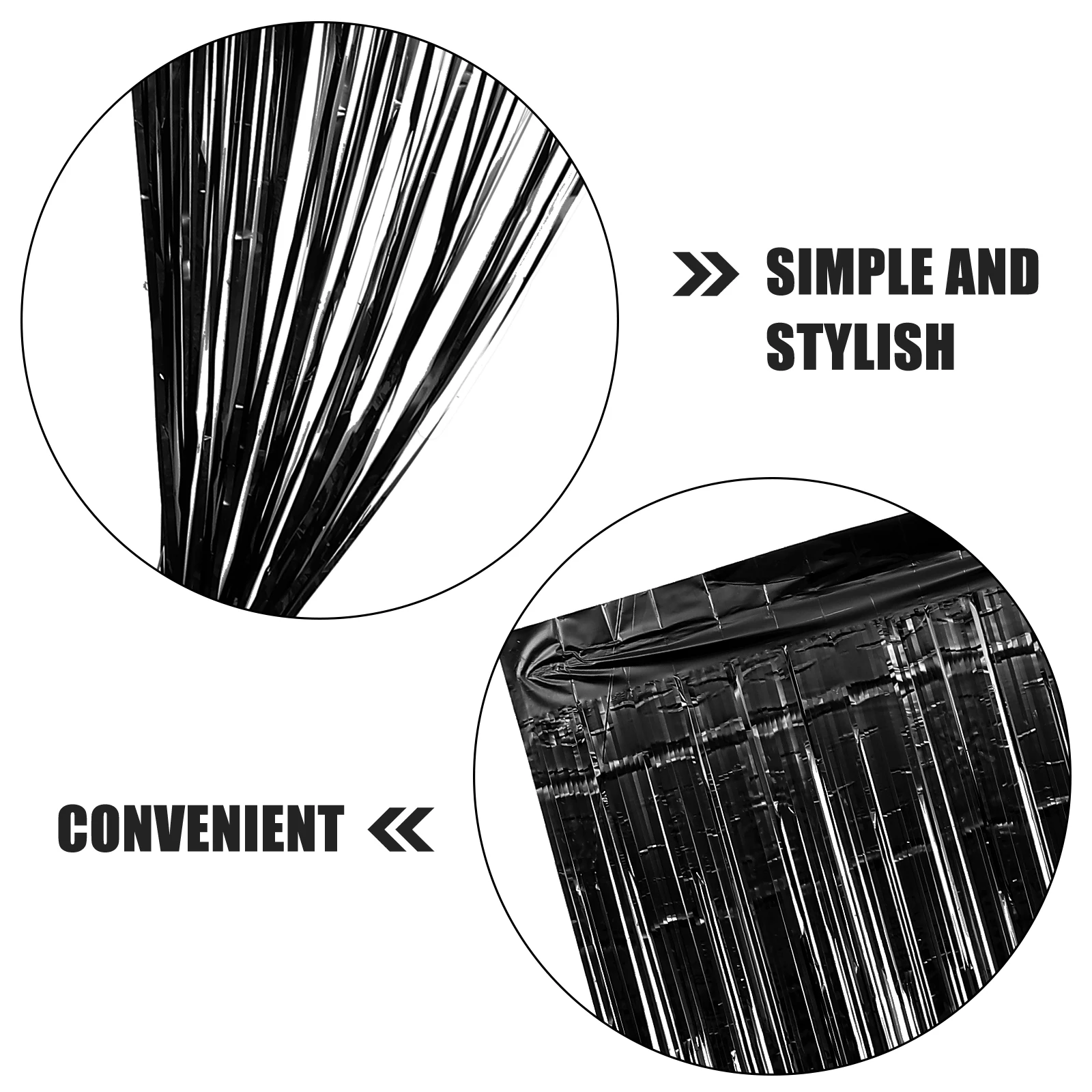 

3pcs Fringe Curtains Party Background Birthday Decoration Bachelorette Party Decorations Tinsel Backdrop Streamer Foil Fringe