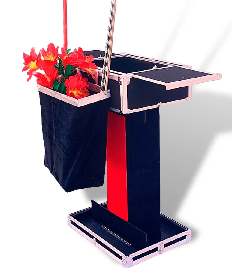 휴대용 접이식 팝업 마술 테이블 무대 마술 공연 케이스 전문 마술사의 기믹과 트릭 거리 마술