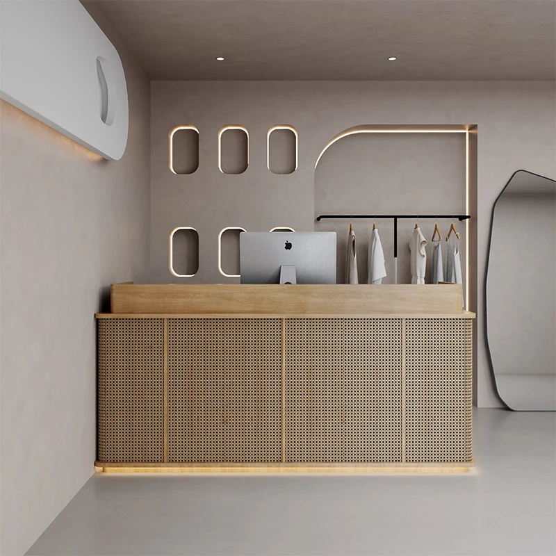 Aesthetic Center Decor Counter Table Cheap Desk Help Lectern Simple Reception Salon Modern Bank Recepcja Office Furniture Long