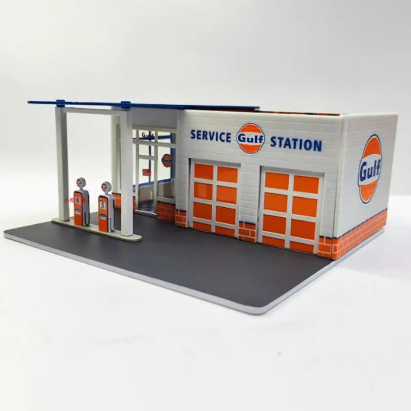 GreenLight 1:64 Scale Service Vintage Gas Station Scene For Collection& Display & Gift