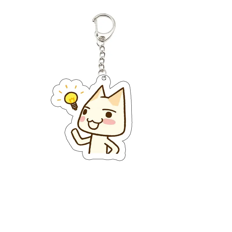 Toro Inoue Cat Key Chain Key Ring Keychain for Accessories Bag Acrylic Sunny Pendant Toro Inoue Cat Keyring Chains Jewelry Gifts